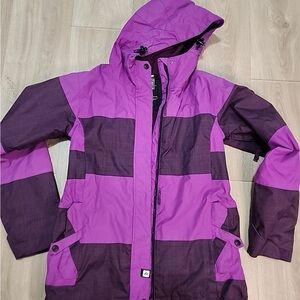 Ride Color Block Ski Snow Hooded Jacket Coat size M